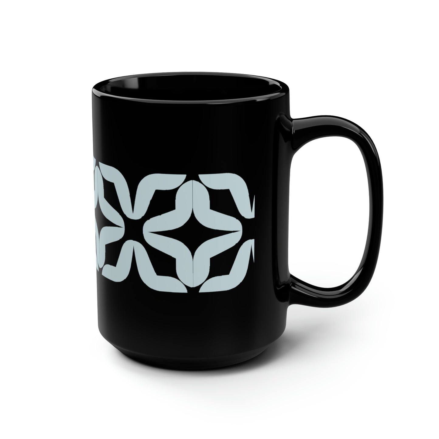 True Holiday Polar Sky Blue Solids Black Mug, 15oz