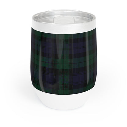 True Holiday Black Watch Tartan Plaid Chill Wine Tumbler