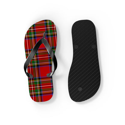 True Holiday Royal Stewart Tartan Plaid Flip Flops