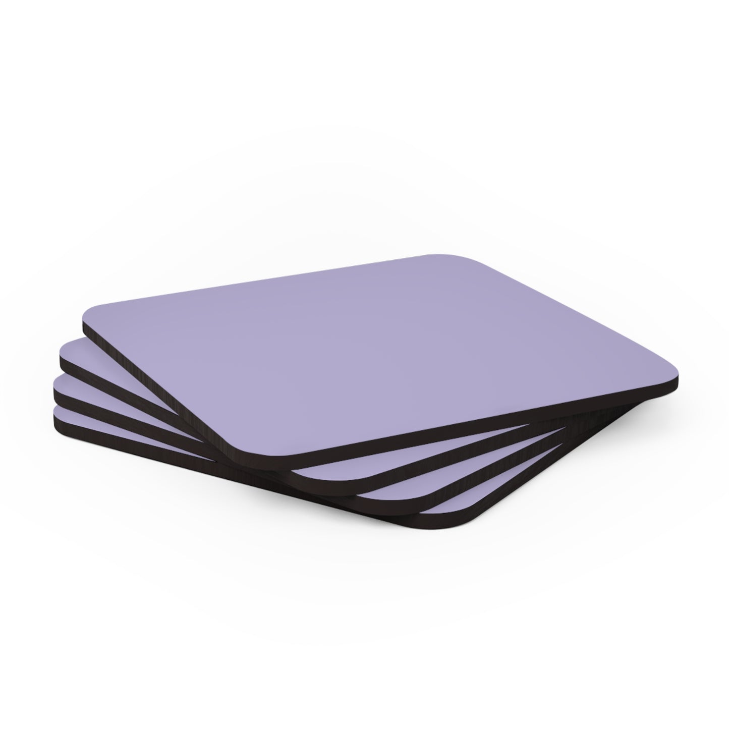 True Holiday Heather Plum Purple Solids Corkwood Coaster Set
