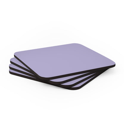 True Holiday Heather Plum Purple Solids Corkwood Coaster Set