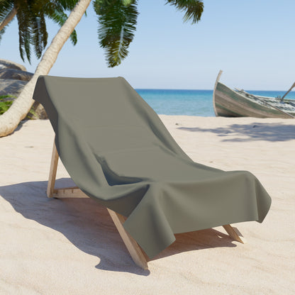 True Holiday Antique Pewter Green Solids Beach & Pool Towel