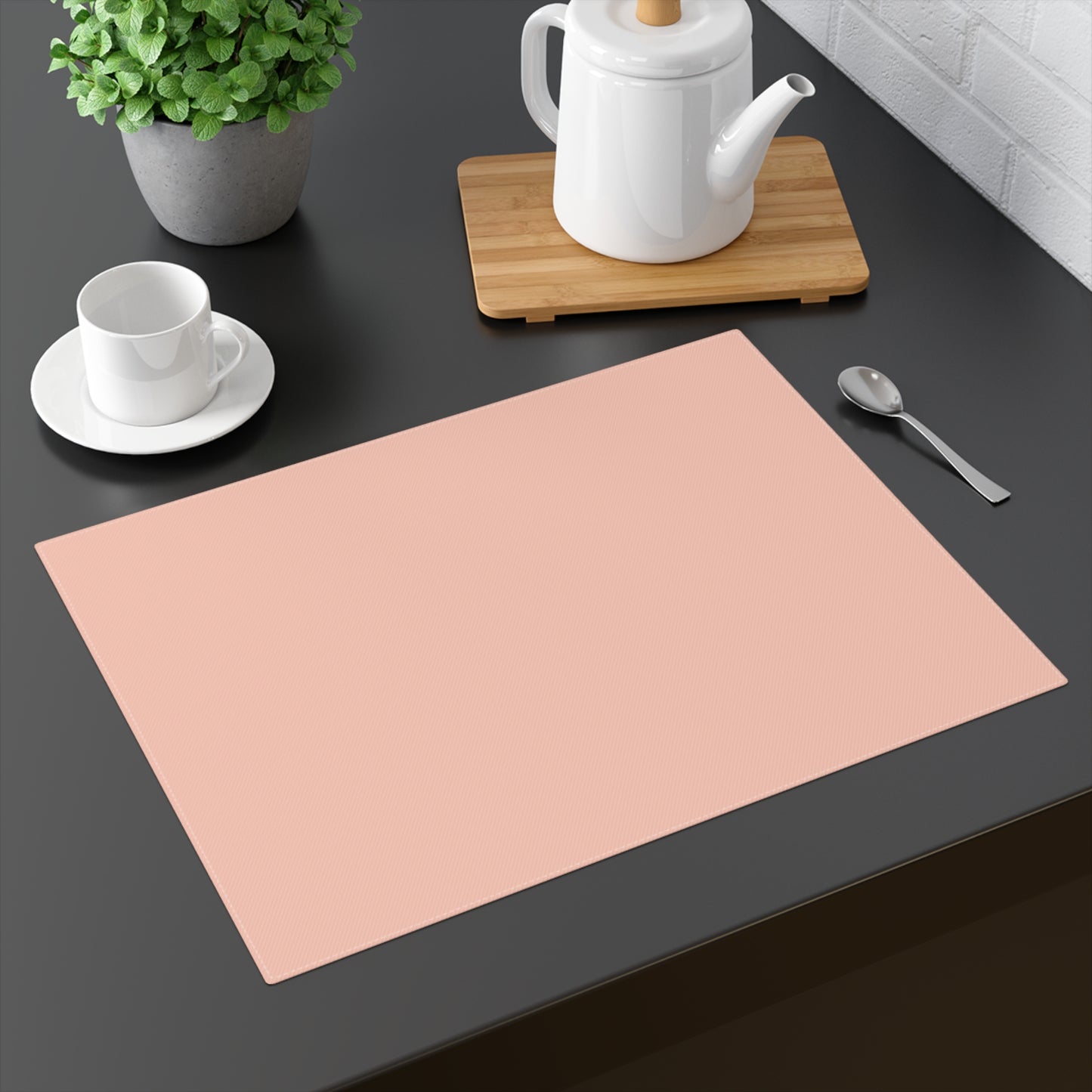 True Holiday Teacup Rose Orange Solids Placemat