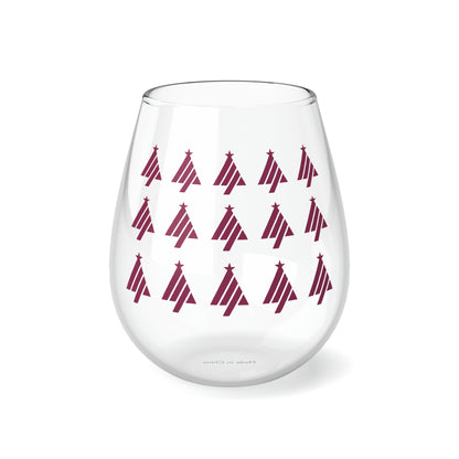 True Holiday Gypsy Pink Red Solids 11.75oz Stemless Wine Glass