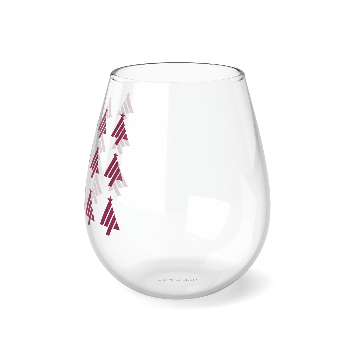 True Holiday Gypsy Pink Red Solids 11.75oz Stemless Wine Glass