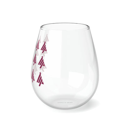 True Holiday Gypsy Pink Red Solids 11.75oz Stemless Wine Glass