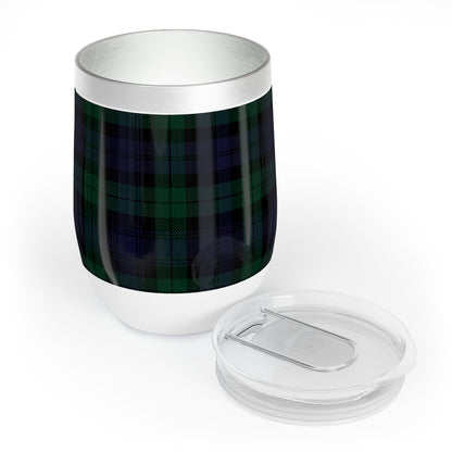 True Holiday Black Watch Tartan Plaid Chill Wine Tumbler