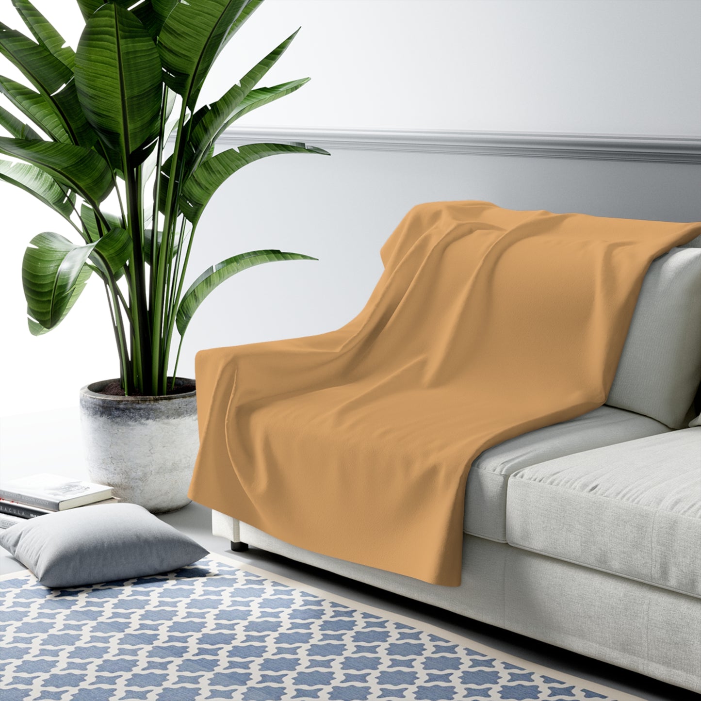 True Holiday Tiger Eye Yellow Solids Throw Blanket
