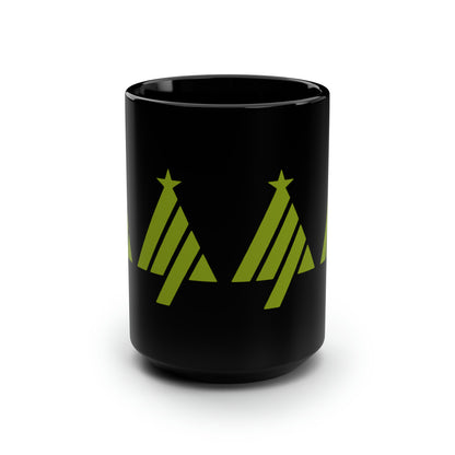 True Holiday Iguana Green Solids Black Mug, 15oz