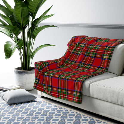 True Holiday Royal Stewart Tartan Plaid Throw Blanket