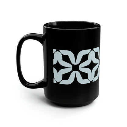 True Holiday Polar Sky Blue Solids Black Mug, 15oz