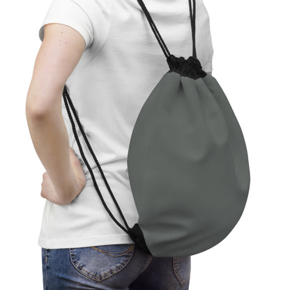 True Holiday Kitty Gray Gray Solids Drawstring Bag