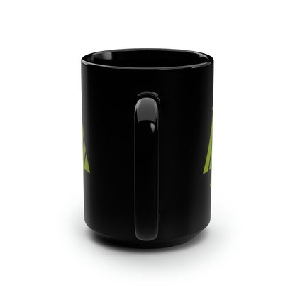 True Holiday Iguana Green Solids Black Mug, 15oz
