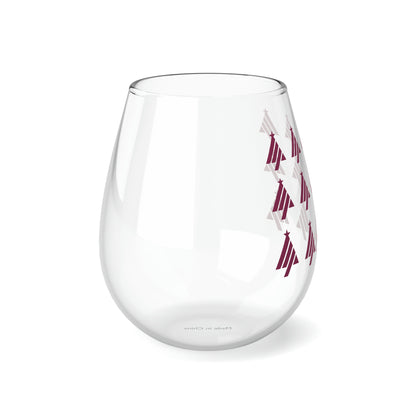 True Holiday Gypsy Pink Red Solids 11.75oz Stemless Wine Glass