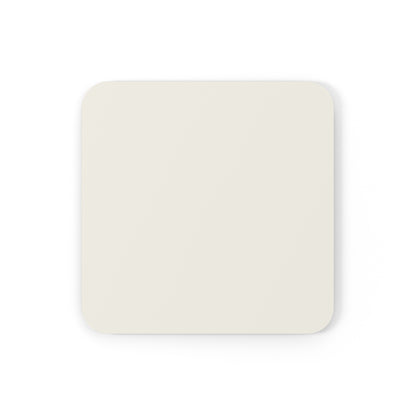 True Holiday White Dove White Solids Corkwood Coaster Set