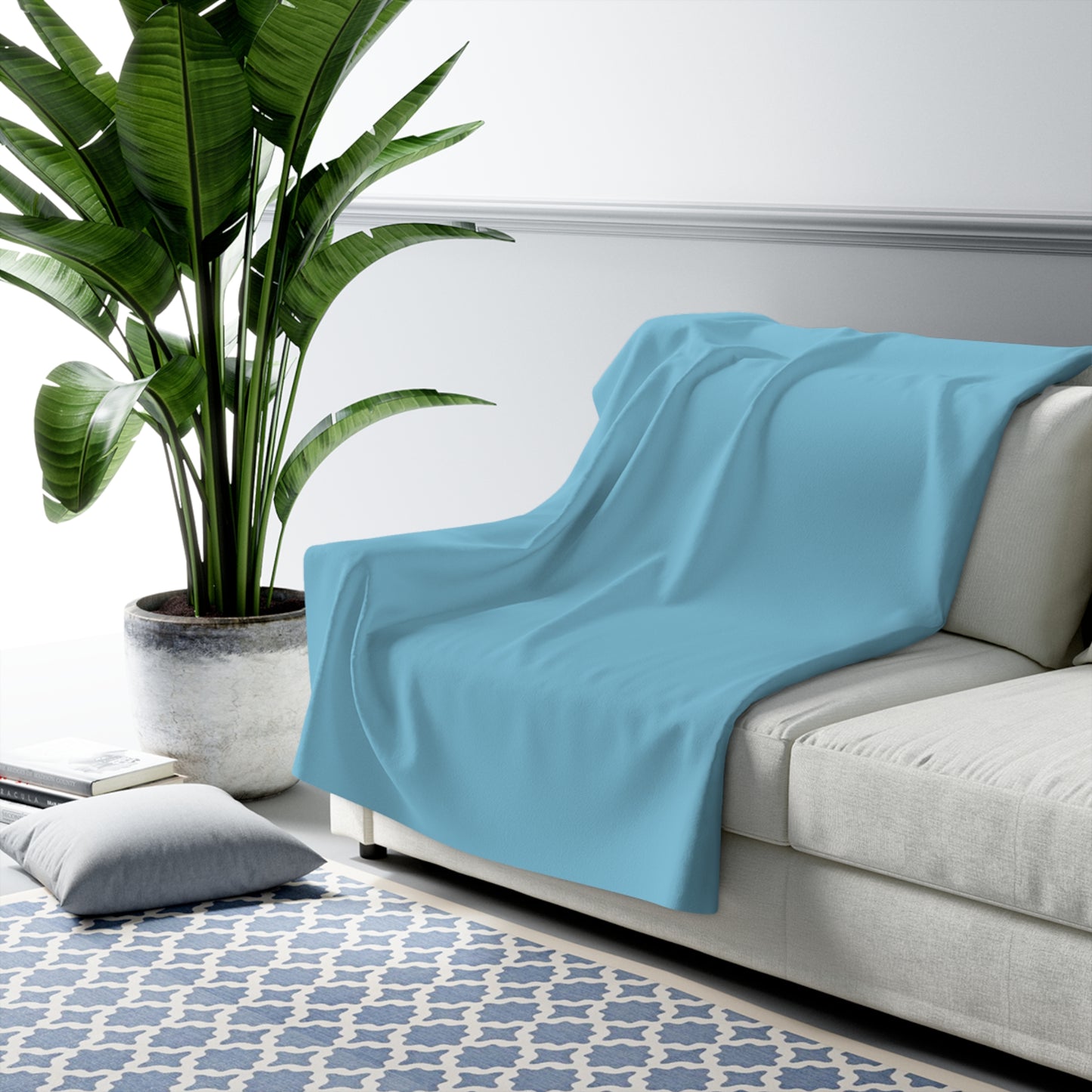 True Holiday Aquarium Blue Blue Solids Throw Blanket
