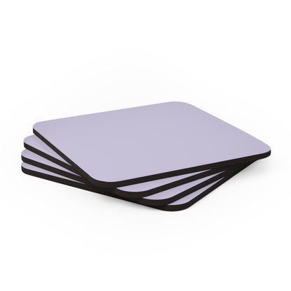 True Holiday Grape Ice Purple Solids Corkwood Coaster Set