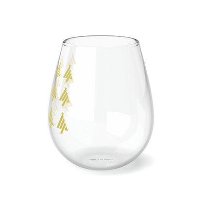 True Holiday Limelight Green  Solids 11.75oz Stemless Wine Glass