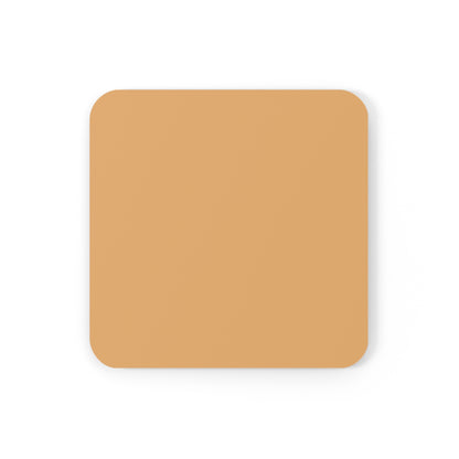 True Holiday Tiger Eye Yellow Solids Corkwood Coaster Set