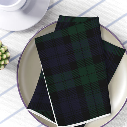 True Holiday Black Watch Tartan Plaid Napkins