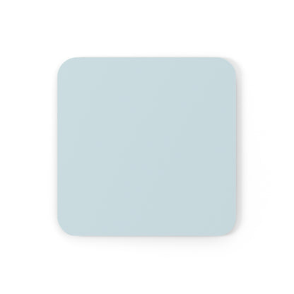 True Holiday Polar Sky Blue Solids Corkwood Coaster Set