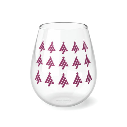 True Holiday Hot Lips Red Solids 11.75oz Stemless Wine Glass