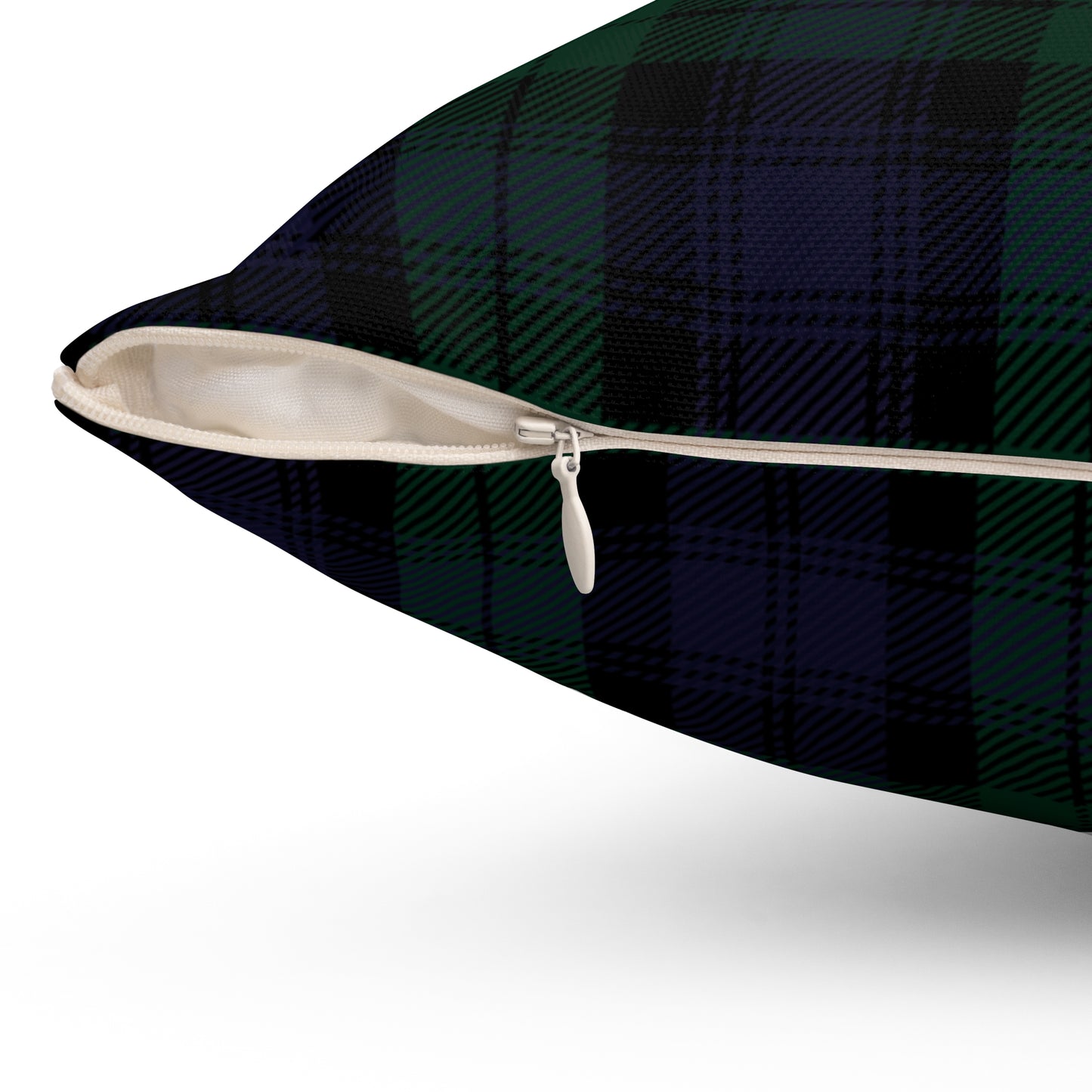 True Holiday Black Watch Tartan Plaid 20" Square Throw Pillow