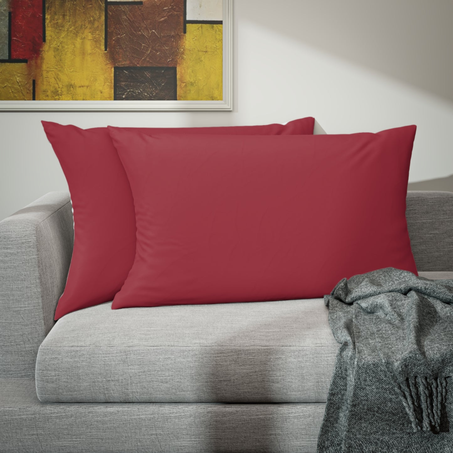 True Holiday Candy Cane Red Solids Pillow Sham
